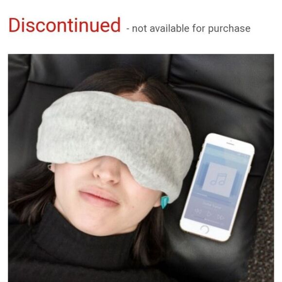 Bluetooth Music Sleep Mask Eyemask Built in Headphones in line remote grey - Picture 3 of 16